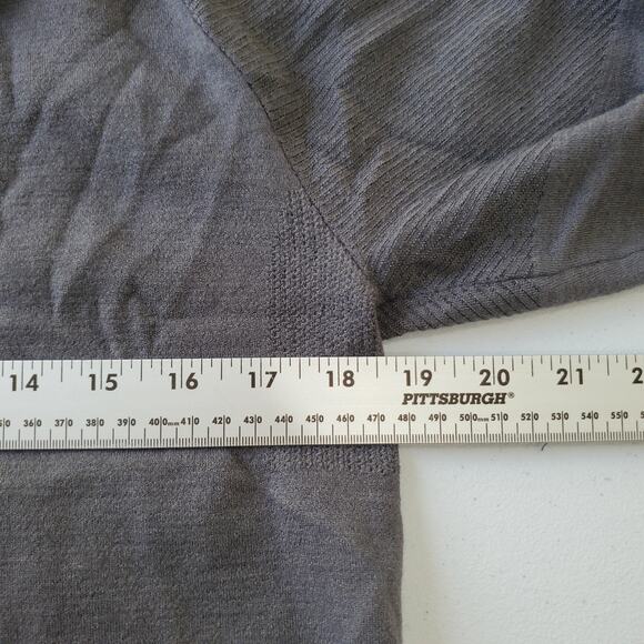 KJUS Sweater Mens Large Gray Freelite Kulm Half Zip Merino Wool Cashmere Blend - Picture 3 of 8